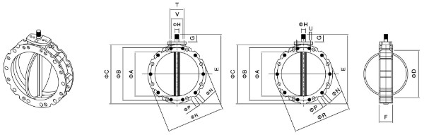 粉體蝶閥結(jié)構(gòu)圖